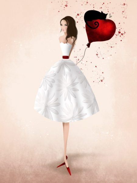 Affiche décorative chat noir