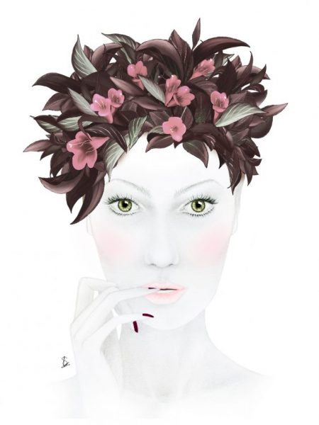 Affiche artistique florale originale