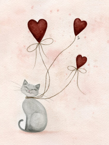 affiche amour avec chats