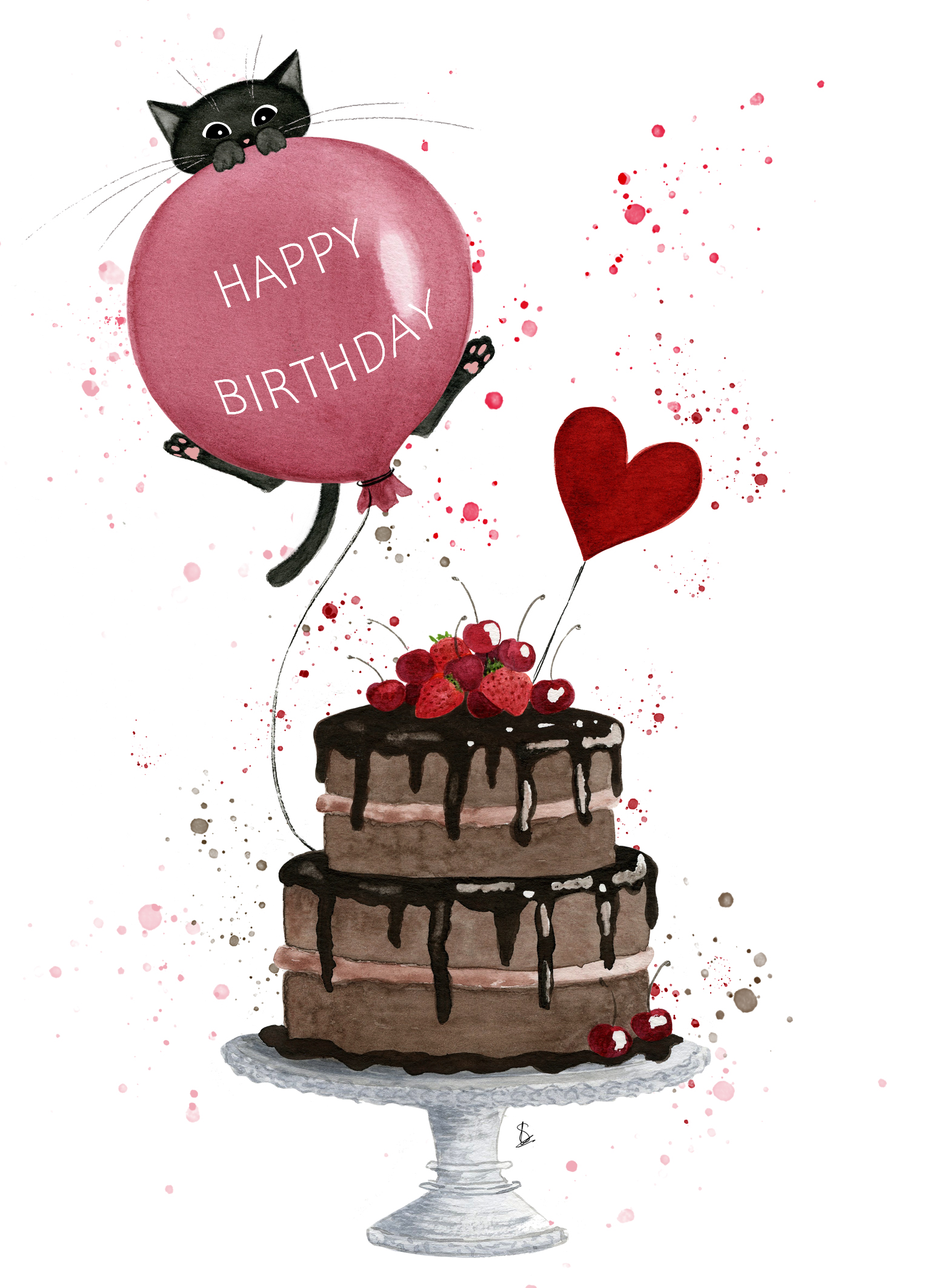 carte gâteau happy birthday