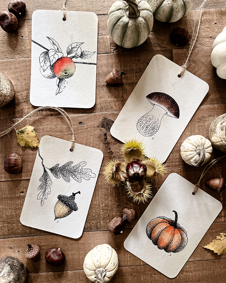 Lot de 4 décorations d'automne à suspendre